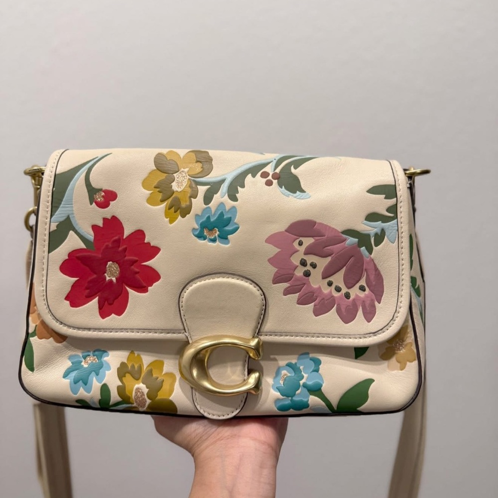 Coach Cream Floral Crossbody Bag